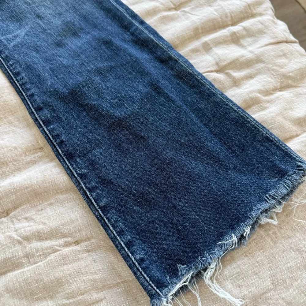 Mother The Hustler Ankle Fray Jeans in Teaming Up Size 25